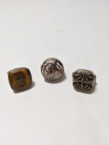 A Tiger's Eye Seal Mounted As A Ring & 2 More (1 of 6)