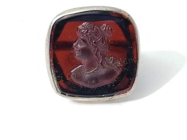 Intaglio Cameo Ring In Sterling Silver (1 of 2)