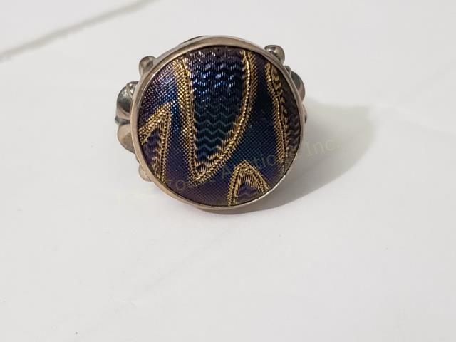 Sterling Silver Ring With Iridescent Glass (1 of 2)