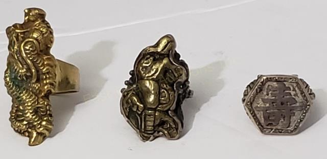 Group Of 3 Asian Themed Rings (1 of 4)