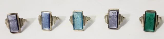 Group of 5 Cameo Intaglio Rings (1 of 8)