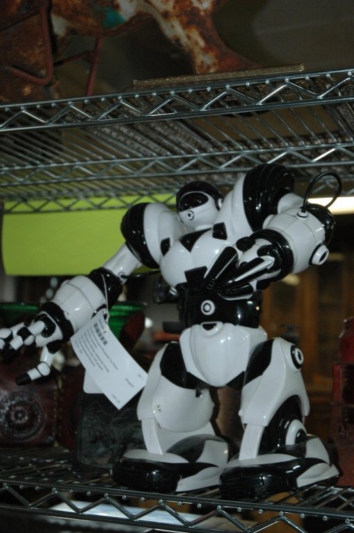 WowWee Robosapien Humanoid Toy Robot: Designed by NASA scientists Multi-speed walking, running and turning Fast, full-function arms with grippers 67 pre-programmed functions Missing Remote Up to 84 programmable steps