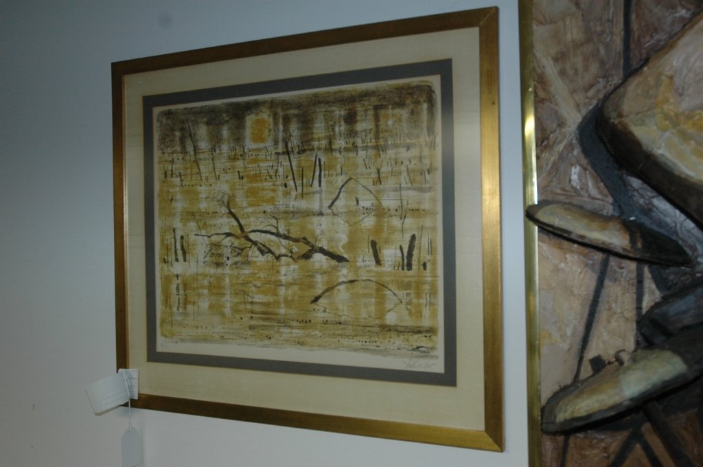 George Schreiber "Yellow Driftwood" Water Color: Numbered 14/40 and Signed Lower right. Aprox. meas. 27"x24"