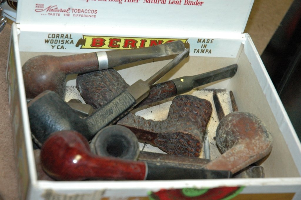 Collection of old pipes: 8 pipes in total imported and domestic Ropp/ Jockey glue /Royal duke / Dr. Grabow/ Kaywoodie 500/