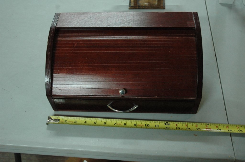 Roll down desk top organizer: HAs storage drawer underneath 15x8.5x6.5