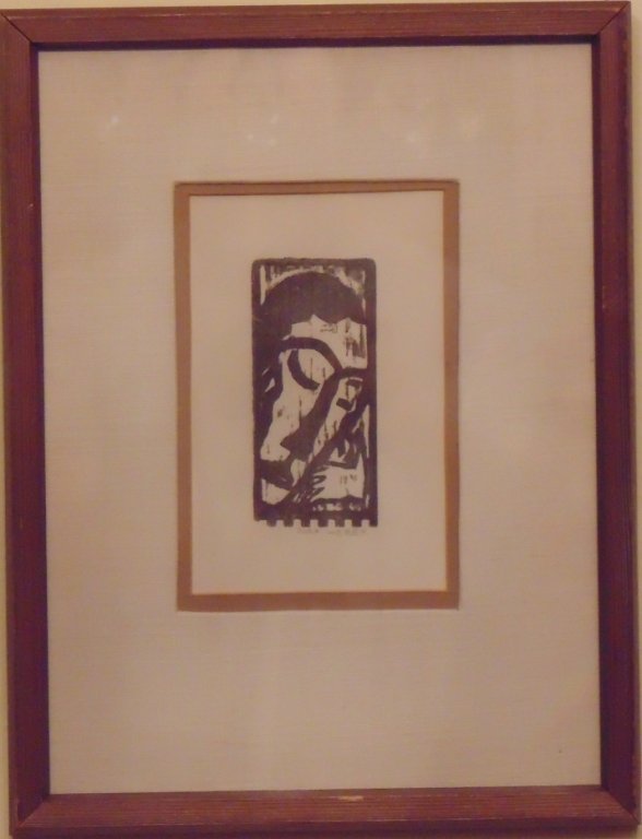 Max Weber (1881-1961) Mother and child: Max Weber (1881-1961) Mother and child Woodcut print signed in pencil6.5"x4" framed 13"x10"