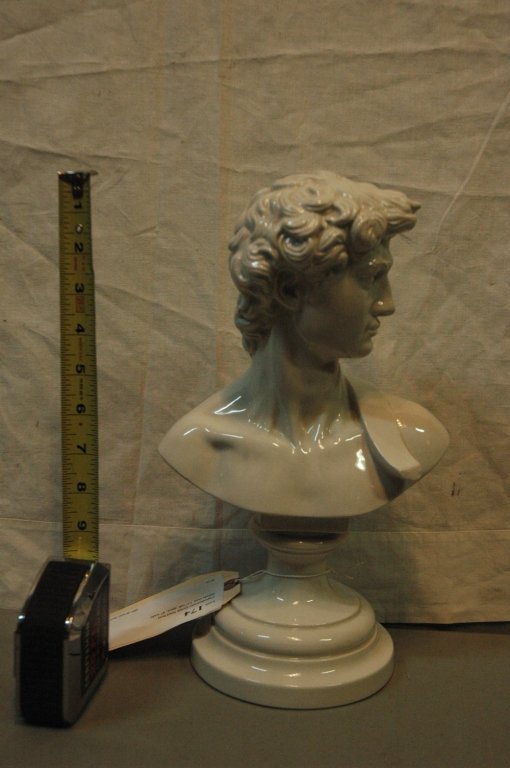 Capodimonte Greek head bust: stands over 13" tall. apox. 8" wide