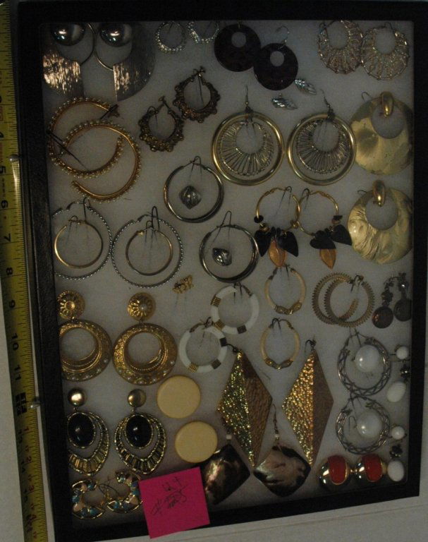 Trifari, Lanvin Paris, Clip-ons, Dangles, & more..: 32 pairs of assorted earrings