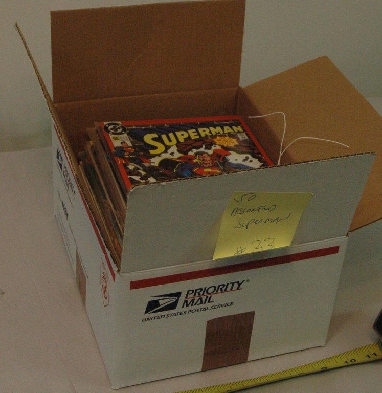 50 Assorted " The Adventures of Superman ": The Adventures of Superman comic books, and in protective bags.