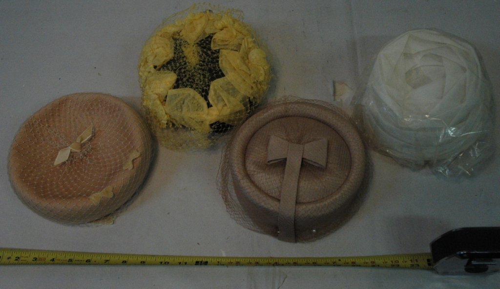 Vintage Lady's Hat 2 Pill Box hats and others: 4 Vintage Lady's Pill Box Hats