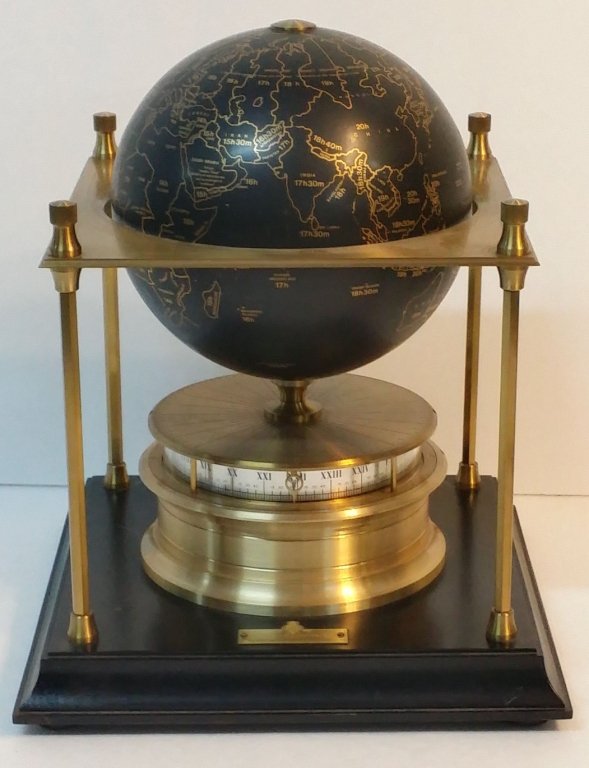 The Royal Geographical Society World Clock, 1979: Made for William A. Certilman. Height: 10 1/2", Width: 8 7/8"