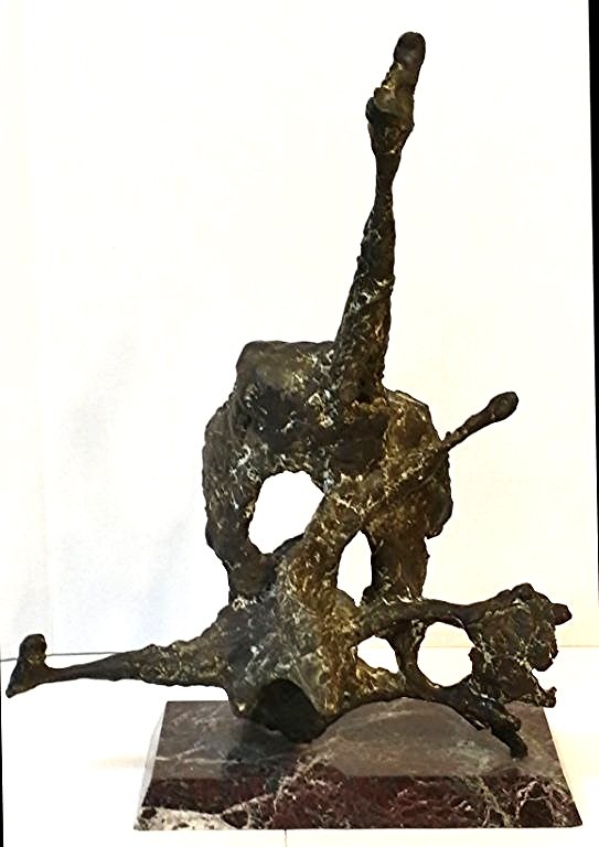 James Brewer Bronze Sculpture: Untilled abstract