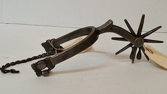 Single Boot spur From California, w/ Silver Accent: From the late 1800's