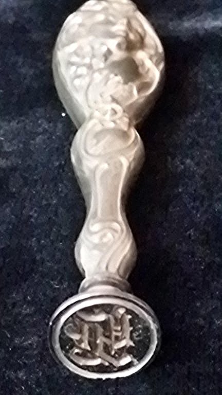 Victorian Sterling silver stamp: 4" long
