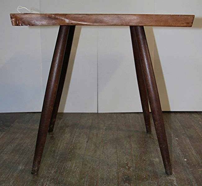 unsigned George Nakashima Pedestal: From a NY estate well furnished by George Nakashima. Approximate 21" X 18" 21.24" wide