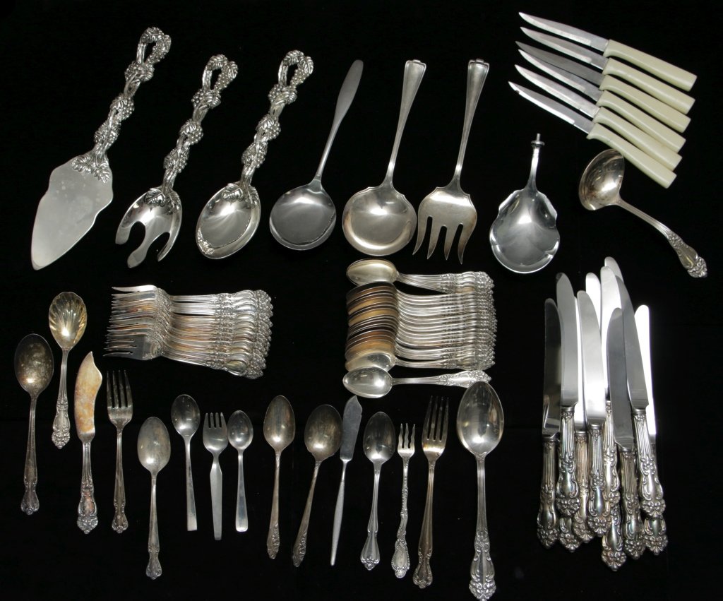 Assorted Silver Flatware, Silver Plate and More: Assorted collection.