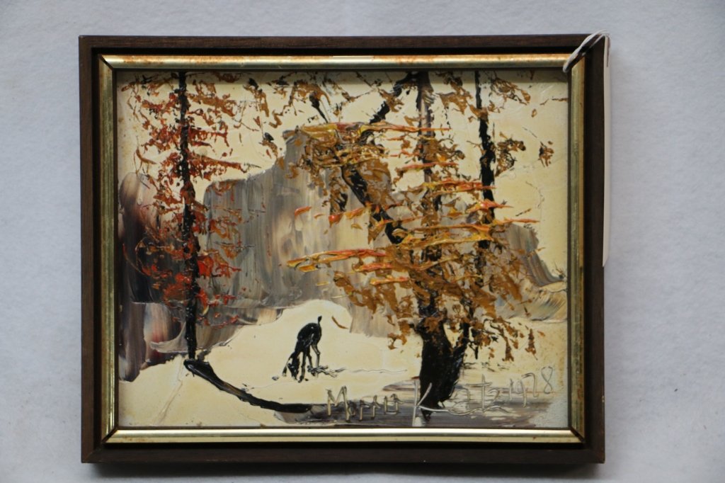 Morris Katz OIl on Board 1978: Sight 9 7/8" X 7 1/2", signed and dated in the lower right.