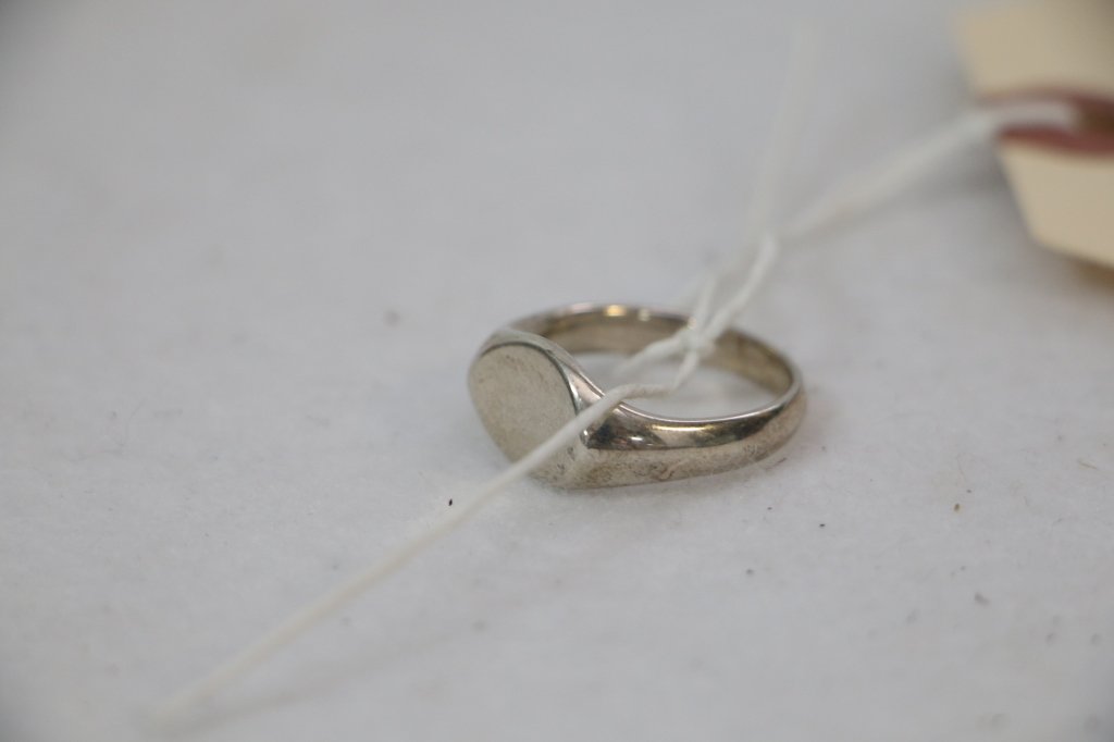 A Tiffany & Co. Sterling Silver Ring: Marked "Elsa Peretti (script)/ Tiffany & Co./ 925 Spain". A retired design.