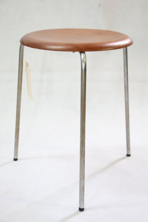 Friz Hansen modern stool: 13" seat. Seat mount is damaged. Needs repair