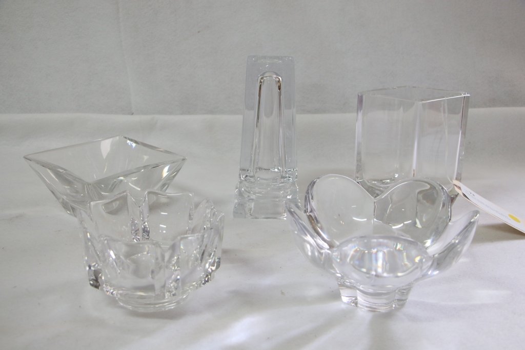 Kosta, Sevre, Orrefors, Heavy Crystal Collection: Kosta, Sevre, Orrefors and others. As found, 5 total.