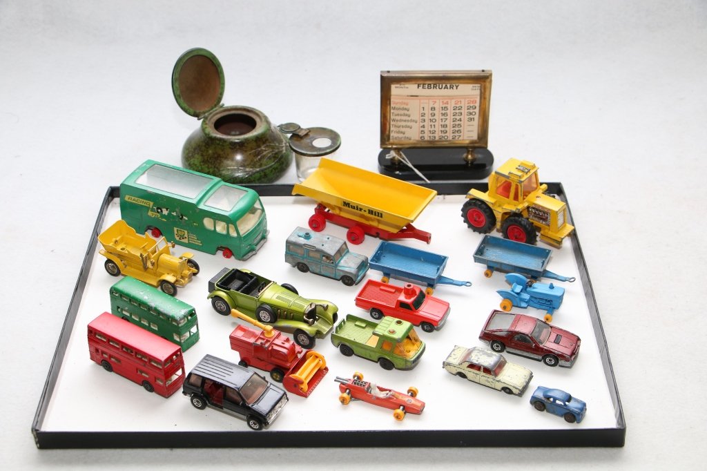 Lesney products "Matchbox" car lot: About 19 pieces