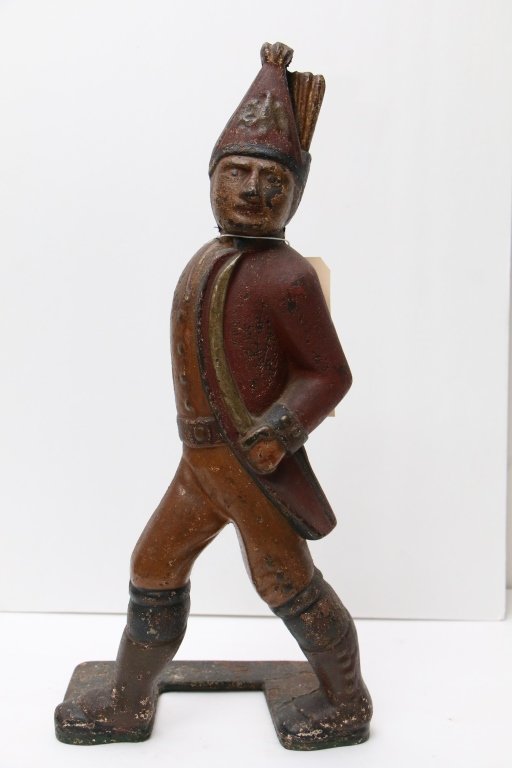 Rare Hessian Painted Cast Iron Door Stop (1 of 3)