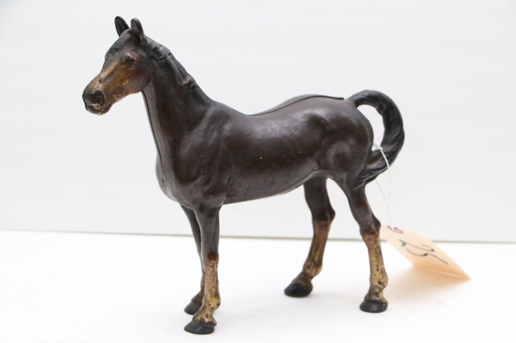 Horse Cast Iron Painted Door Stop by Hubley (1 of 4)