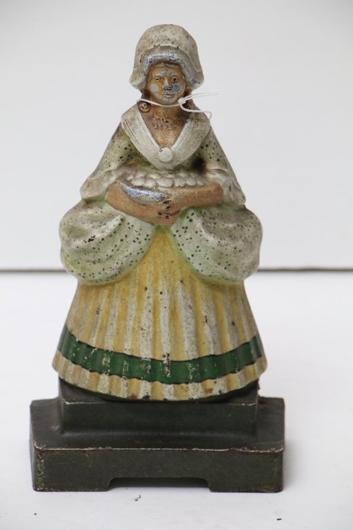 Dutch Women with Eggs Cast Iron Door Stop (1 of 3)