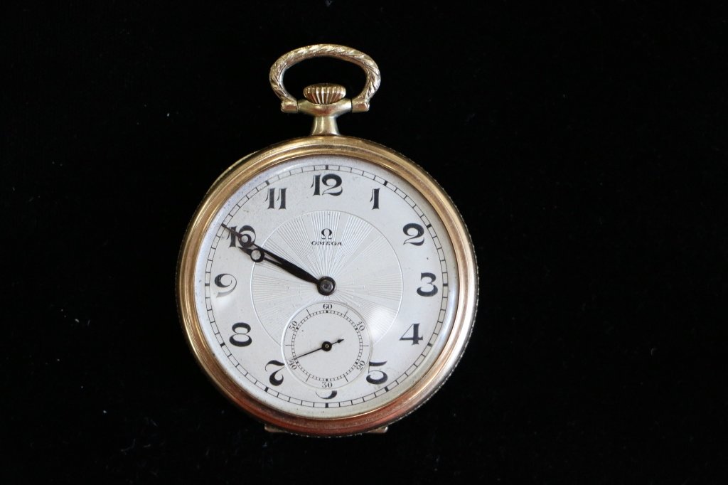14kt Gold Omega Pocket Watch; (1 of 10)