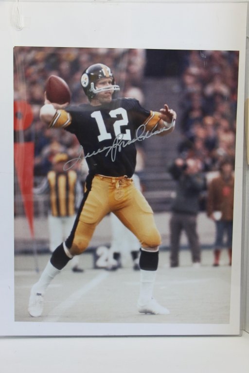 Terry Bradshaw Pittsburg Steelers Autographed Pic: Wearing his #12 Pittsburg uniform