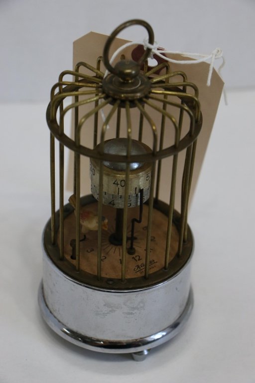 Kaiser Germany Bird in cage indicator clock (1 of 4)