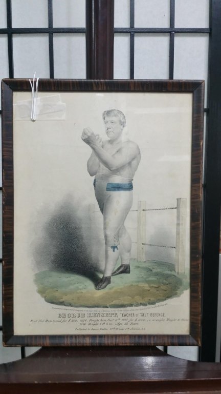 Antique boxing print, George Kensett 1849 (1 of 2)