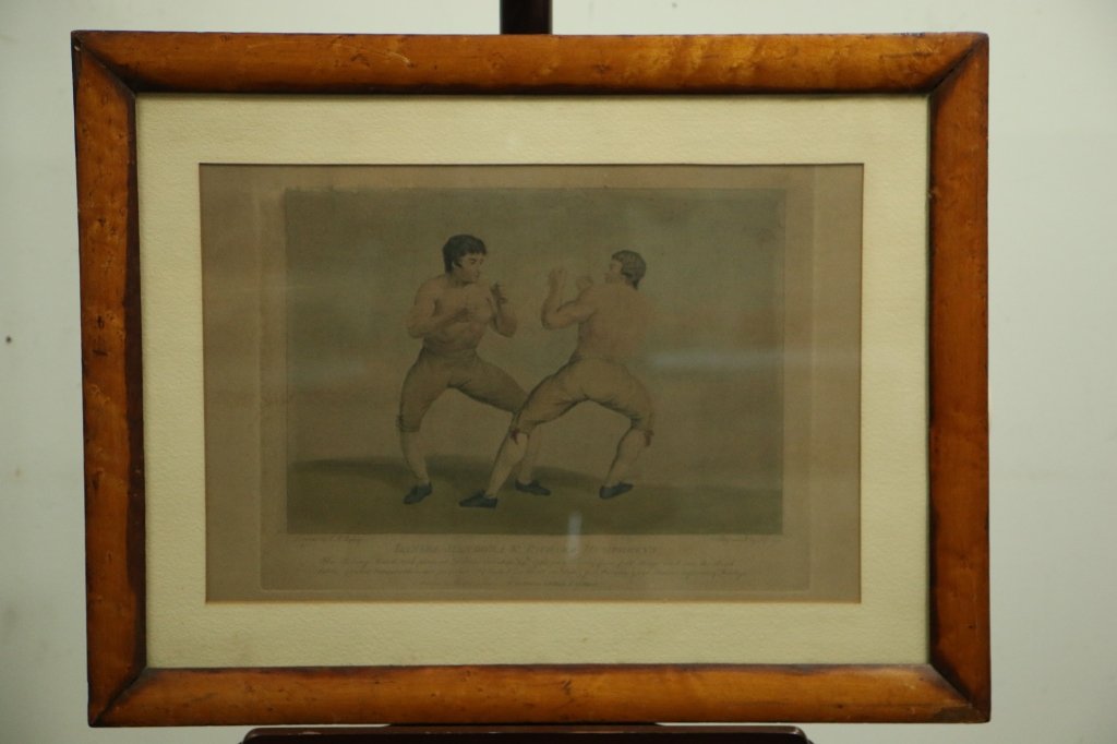 Antique English Boxing Print, Mendoza & Humphreys (1 of 3)