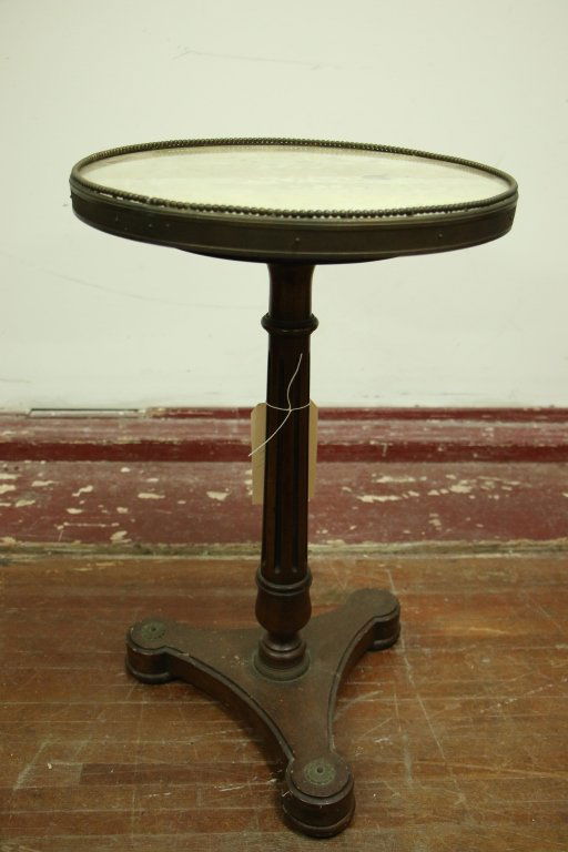 Mahogany table with glass top (1 of 4)