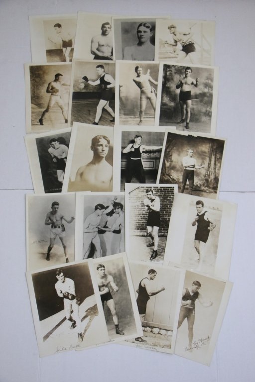Group of 20 Assorted Black & White Antique Boxing (1 of 5)