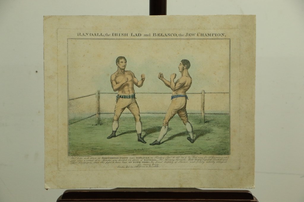 Antique Boxing Print- Belasco the Jew Champion (1 of 8)