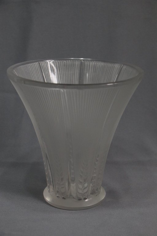 R. Lalique France Block Signed "Epis" Vase (1 of 3)