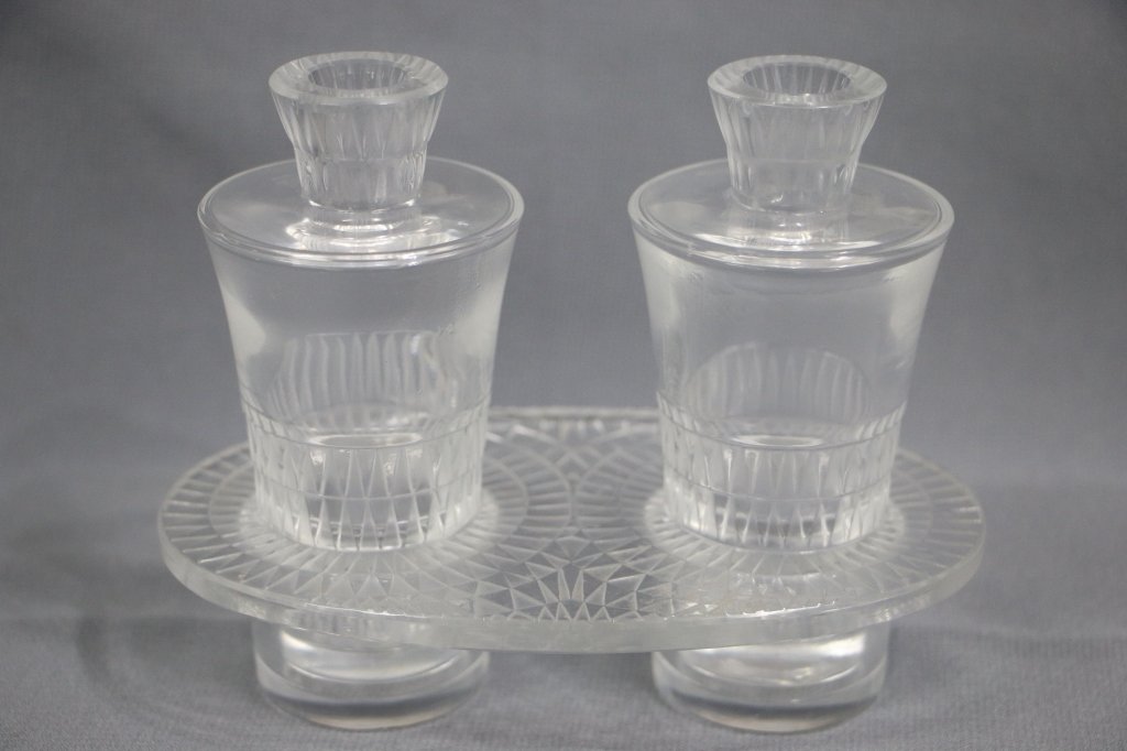 A Lalique France Bottle Holder & Two Bottles (1 of 3)