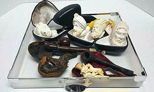 Finely Carved Group of Meerschaum Pipes & Others (1 of 8)