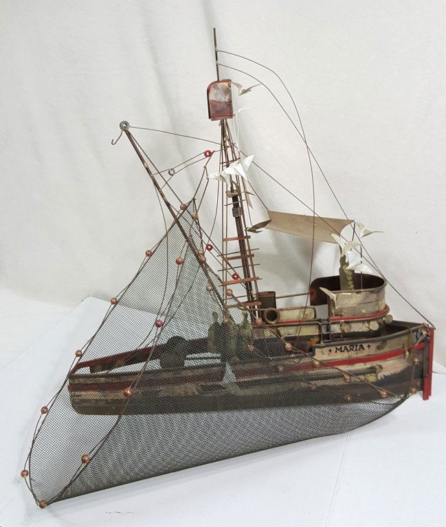 Curtis Jere Signed Vintage Maria Shrimp Boat (1 of 3)