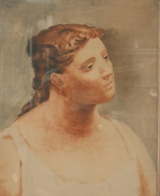 Pencil Signed Picasso Litho "Buste de Femme" (1 of 10)