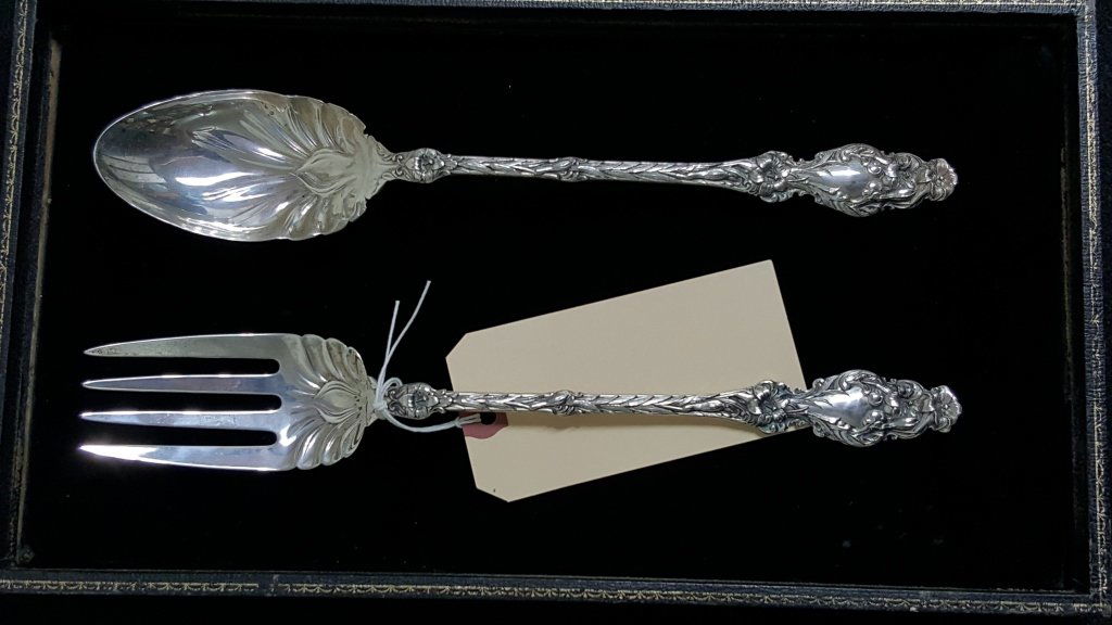 Sterling silver salad set (1 of 4)