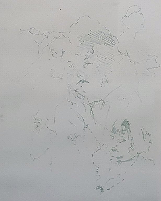 Jack Levine Hand Signed Etching: Tunbridge Girls With Mcheath In Flight - Original Soft Ground Etching, Signed In Pencil And Annotated "Artist's Proof" - This Etching Was Executed In 1967 For The "Dreigroschen Film" Series, For The L