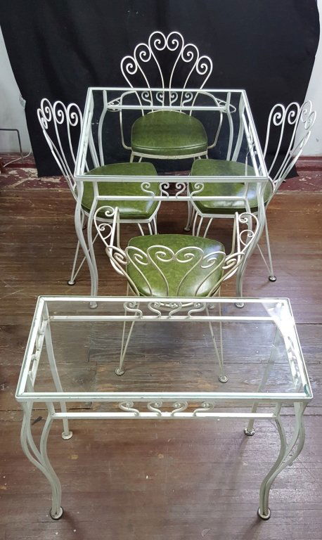 Wrought Iron Table & Chairs W/ Extension (1 of 6)