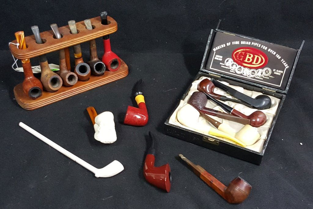 17- Quality  American & European Pipes W/ Stand & (1 of 5)