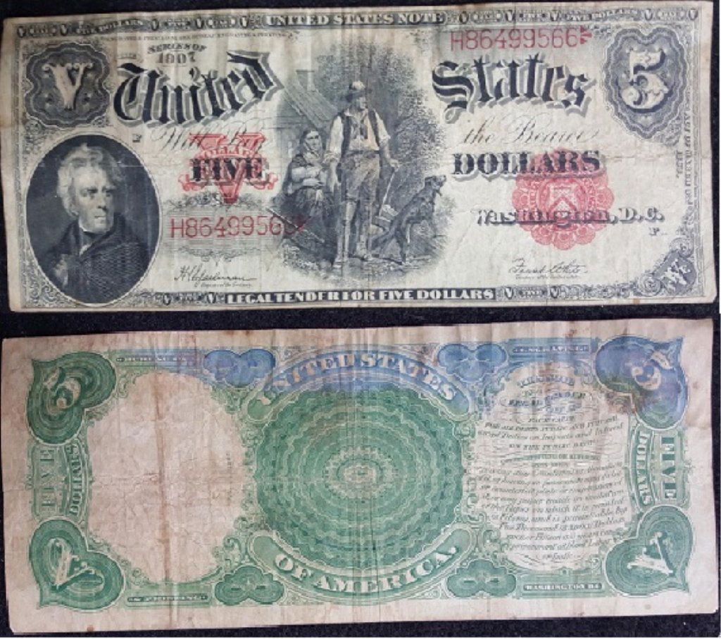 1907 $5 Woodchopper Legal Tender Note (1 of 3)