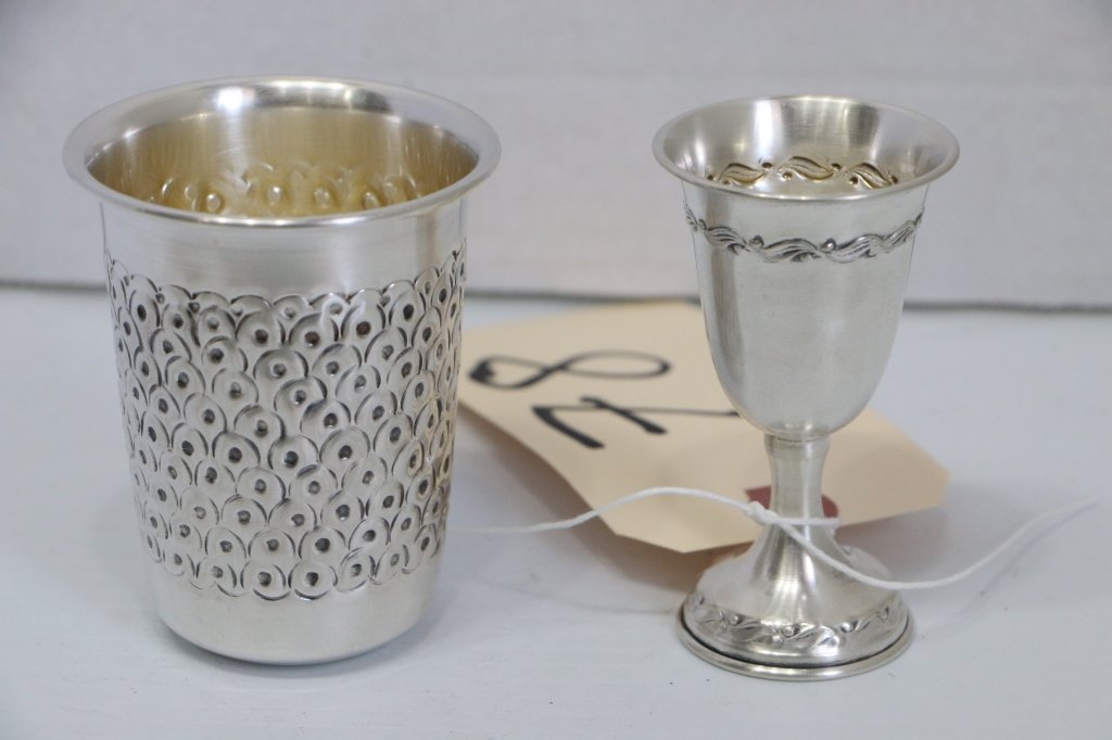 Two Small Sterling Kiddush Cups (1 of 4)