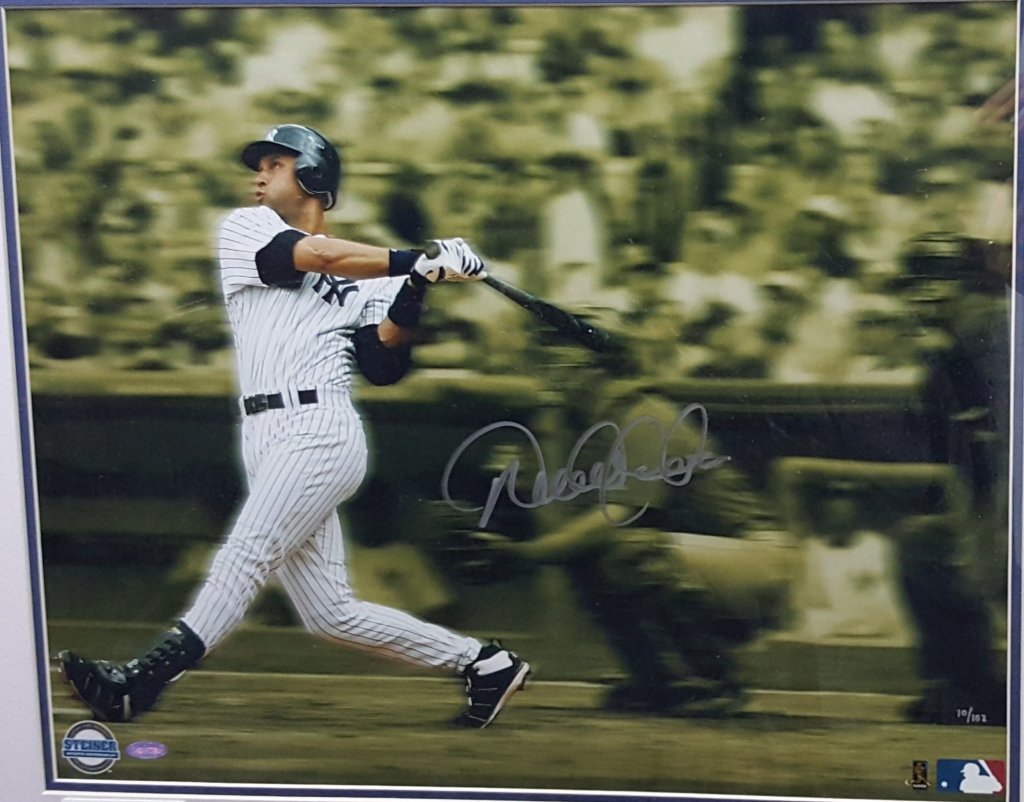 NY Yankees Derek Jeter 1st Career Grand Slam: From the estate collection of a life long New York Yankees Fan."The Captain" Derek Jeter autographed and numbered 10 / 102. 1st Career Grand Slam, June 18th 2005 Chicago Cubs vs. New York Yankees. Sig
