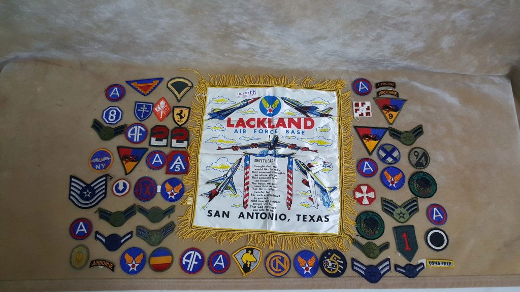 Patch Collection & Air Force Silk Souvenir / Poem (1 of 1)