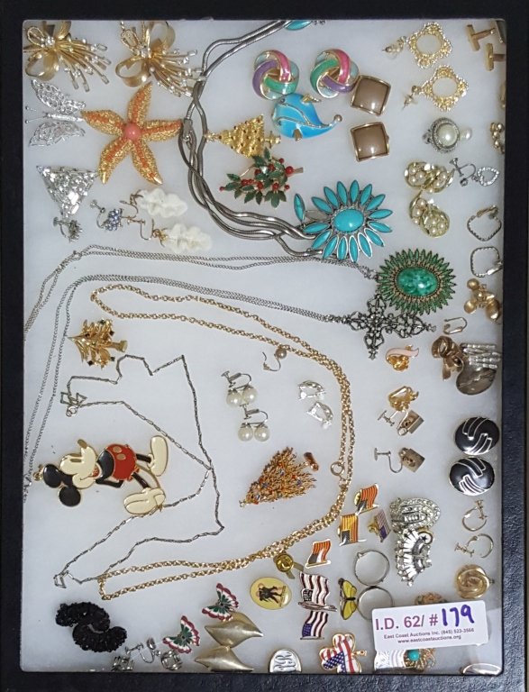 Designer Gold Tone Enameled Earrings & More: Stunning diamonique gold tone earrings, colorful enamel decorated pnedants & more !! Some designer names Monet, ART, PWC, Sarah Coy and others.